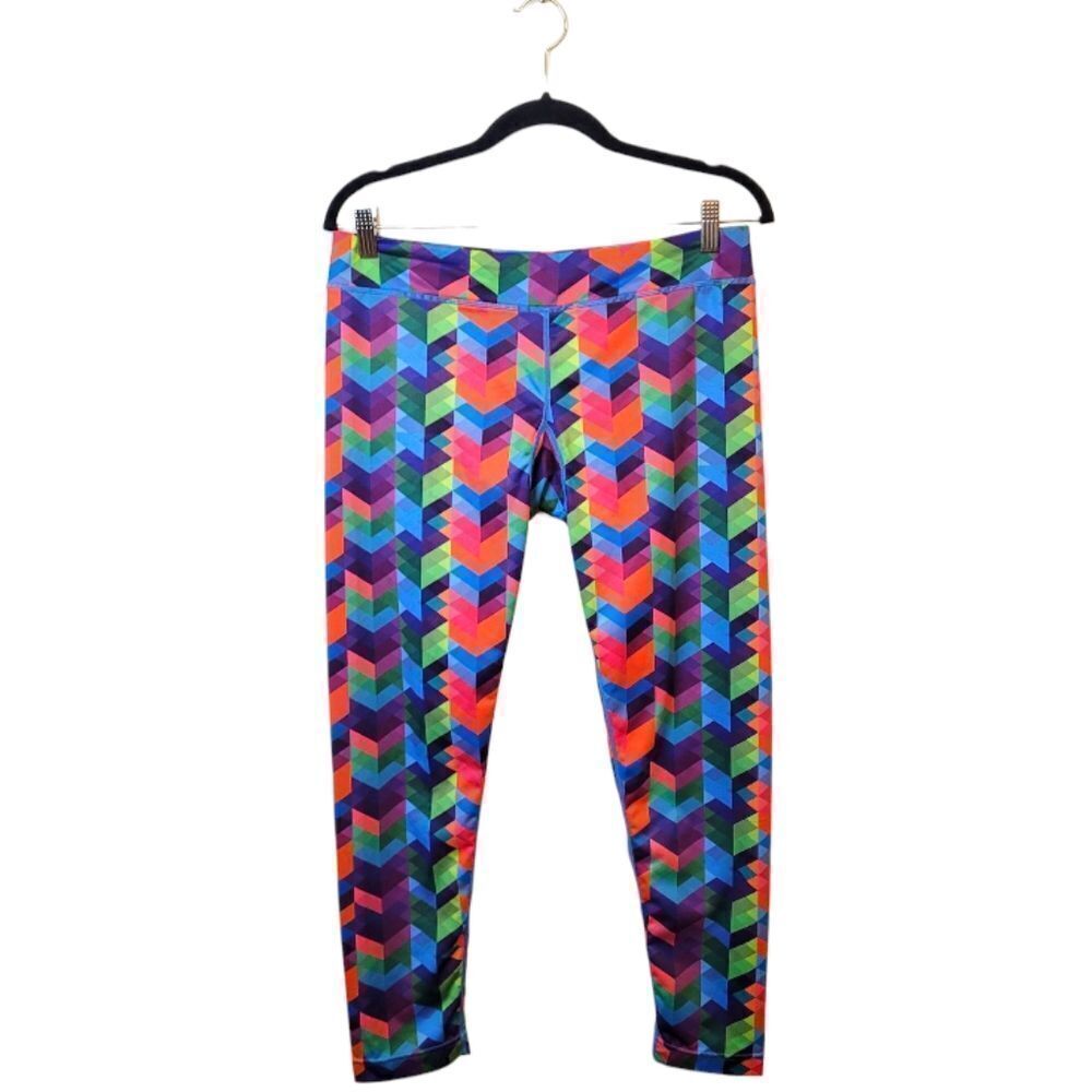 Neve Women's Multi-Colored Geo Chevron Leggings Size M